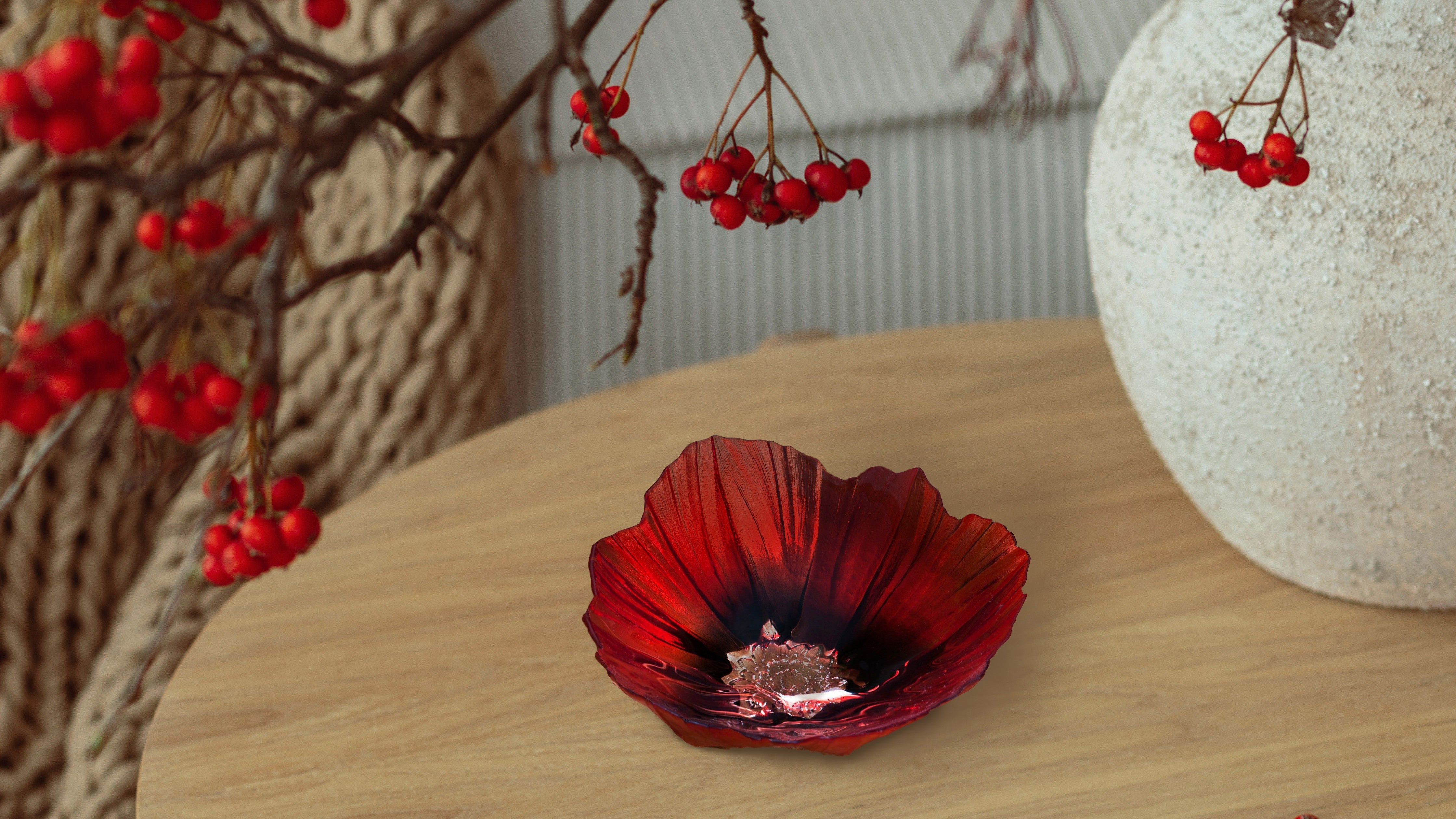 Maleras glass Poppy bowl