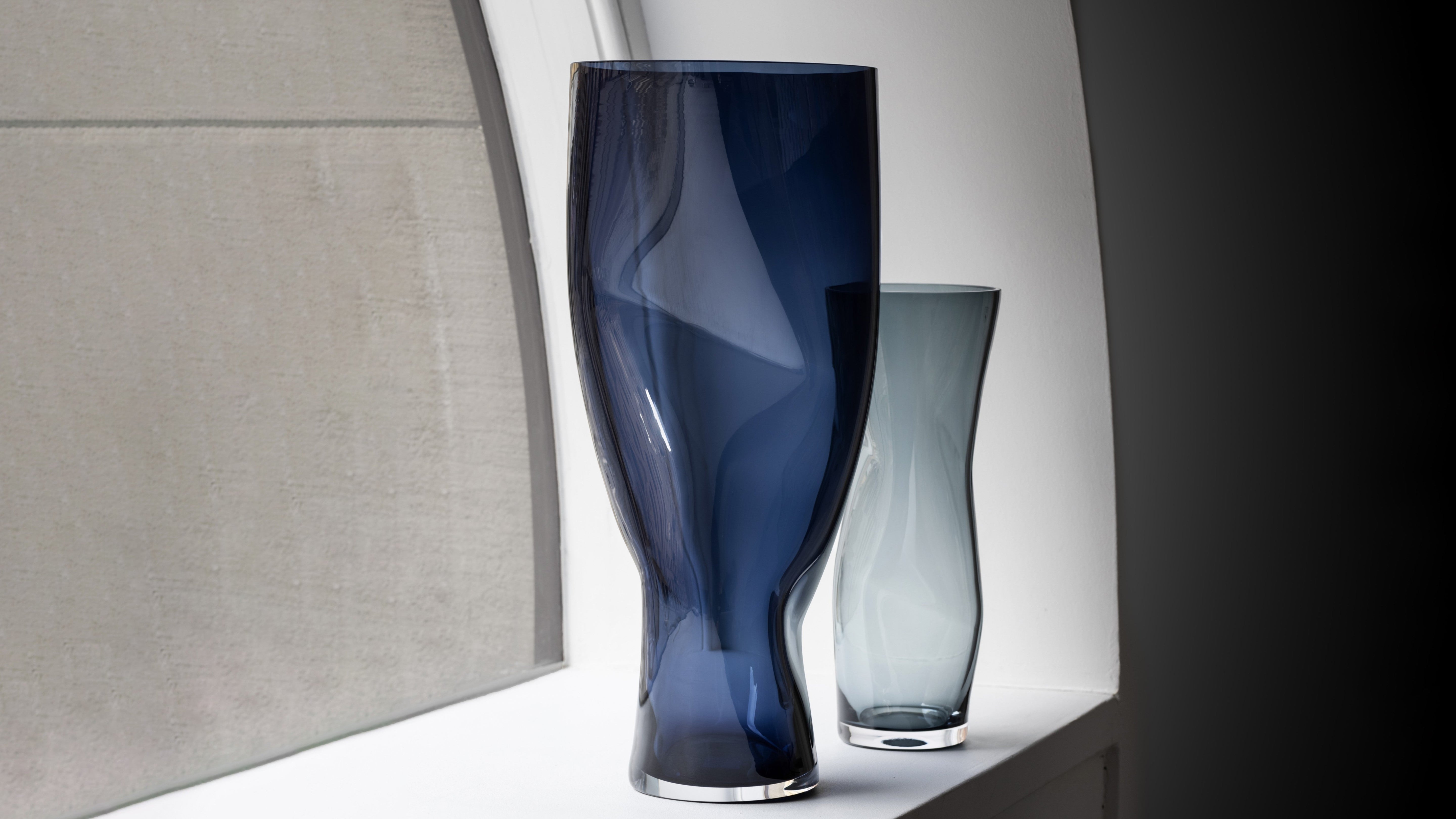 Orrefors Squeeze crystal vases