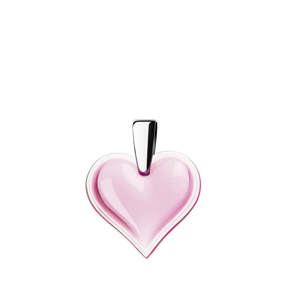 Lalique Pendant Amoureuse Beaucoup pink handmade crystal made in France