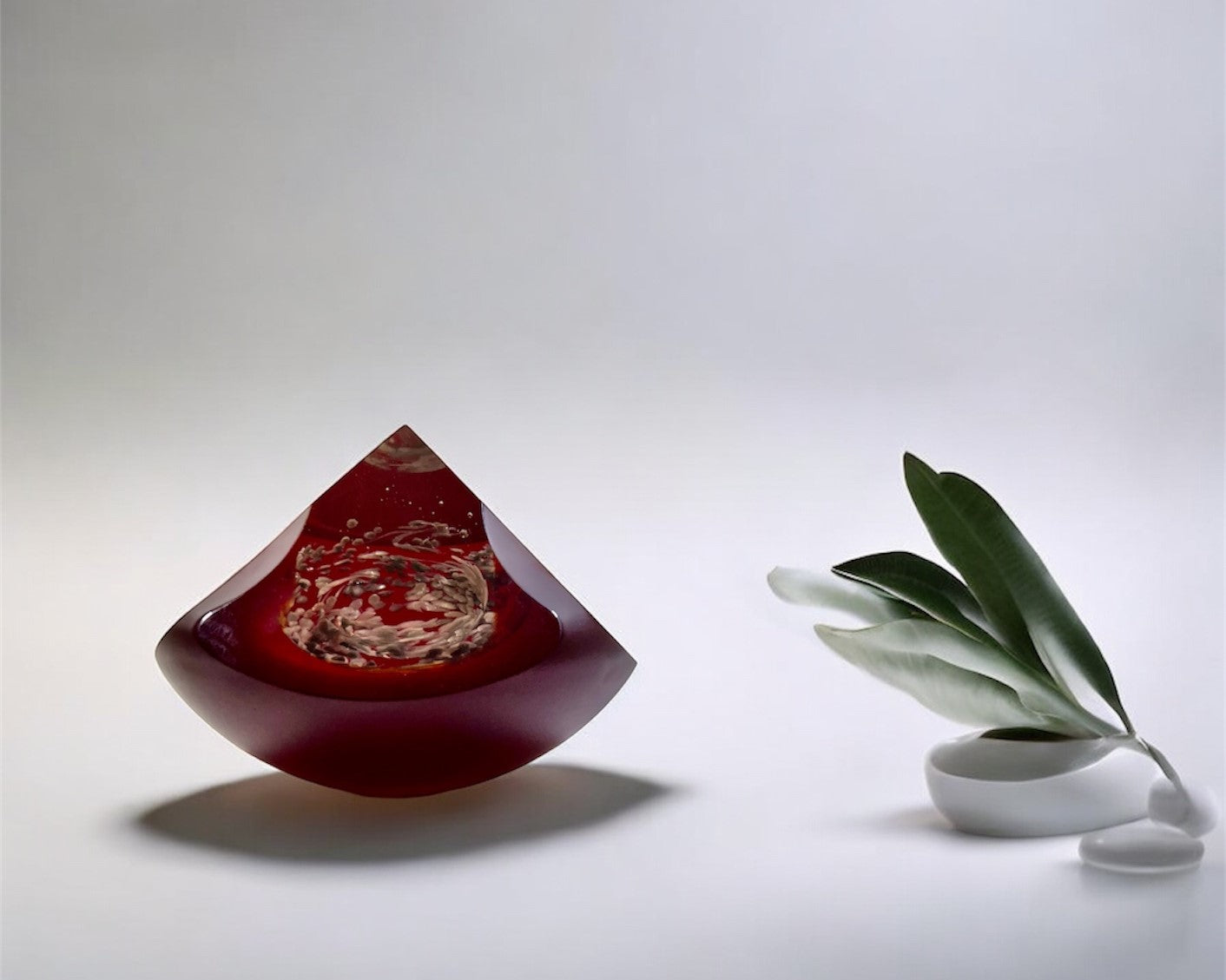 Asteroid red sculpture