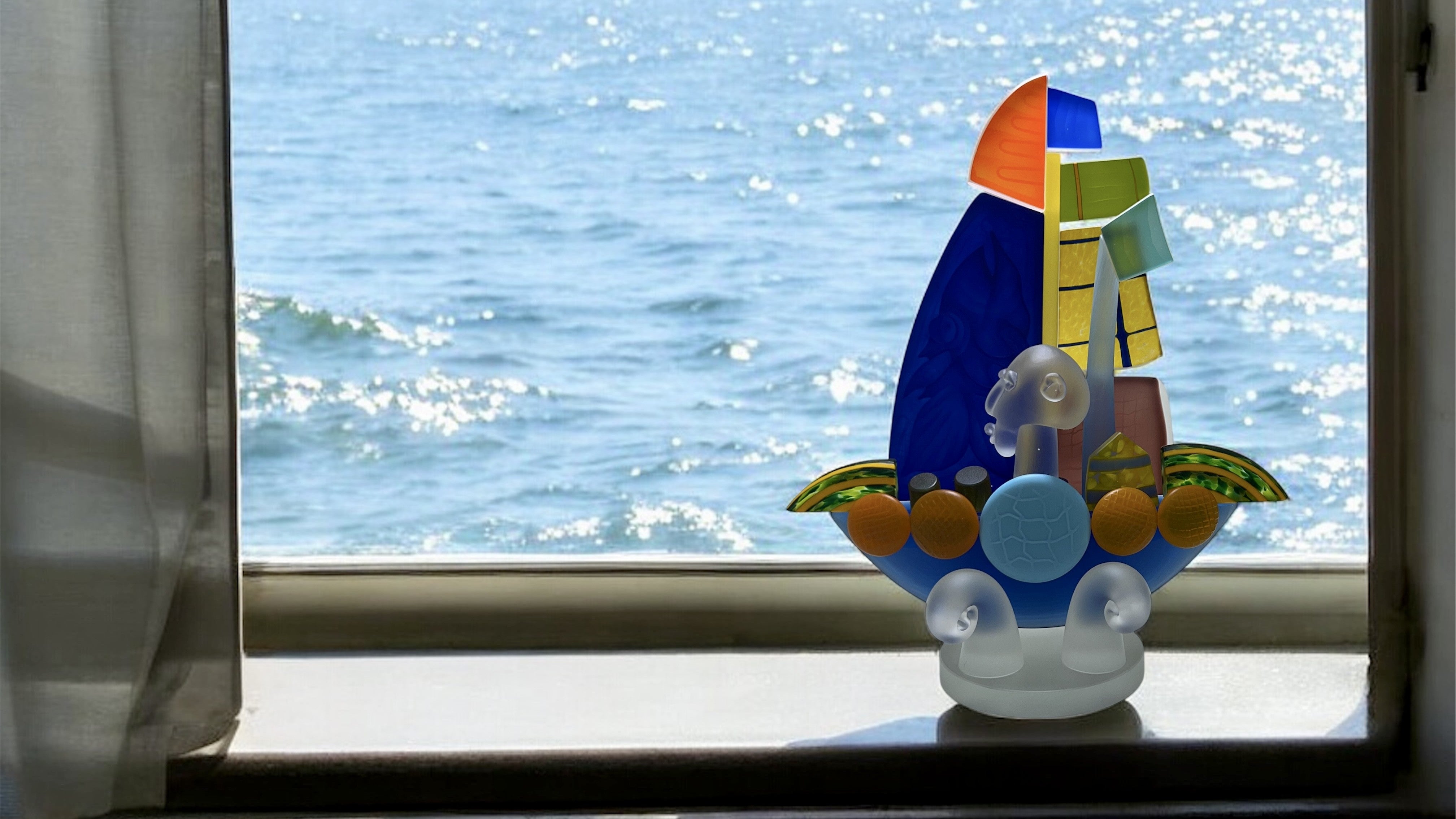 Boat -Sailor blue sm. UN