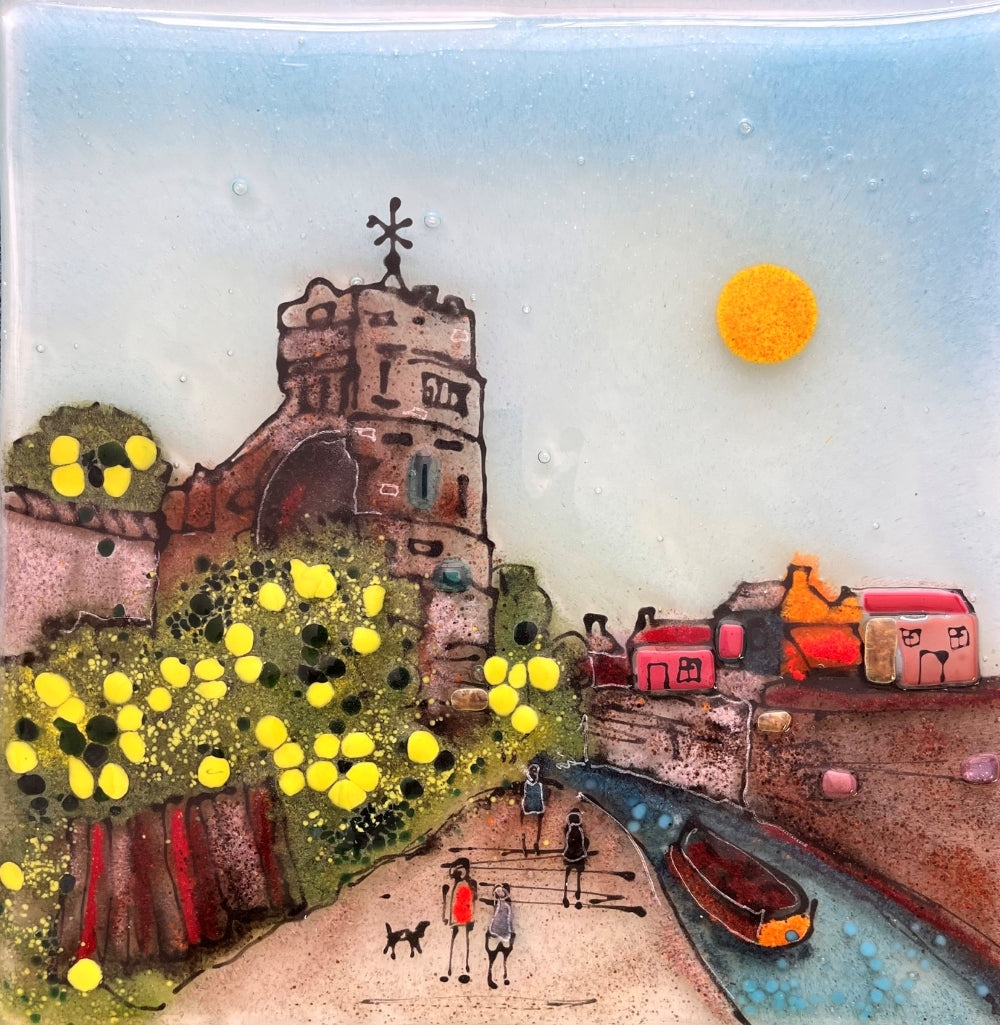Emma Wood Glass Wall Art - Postcards - By the river