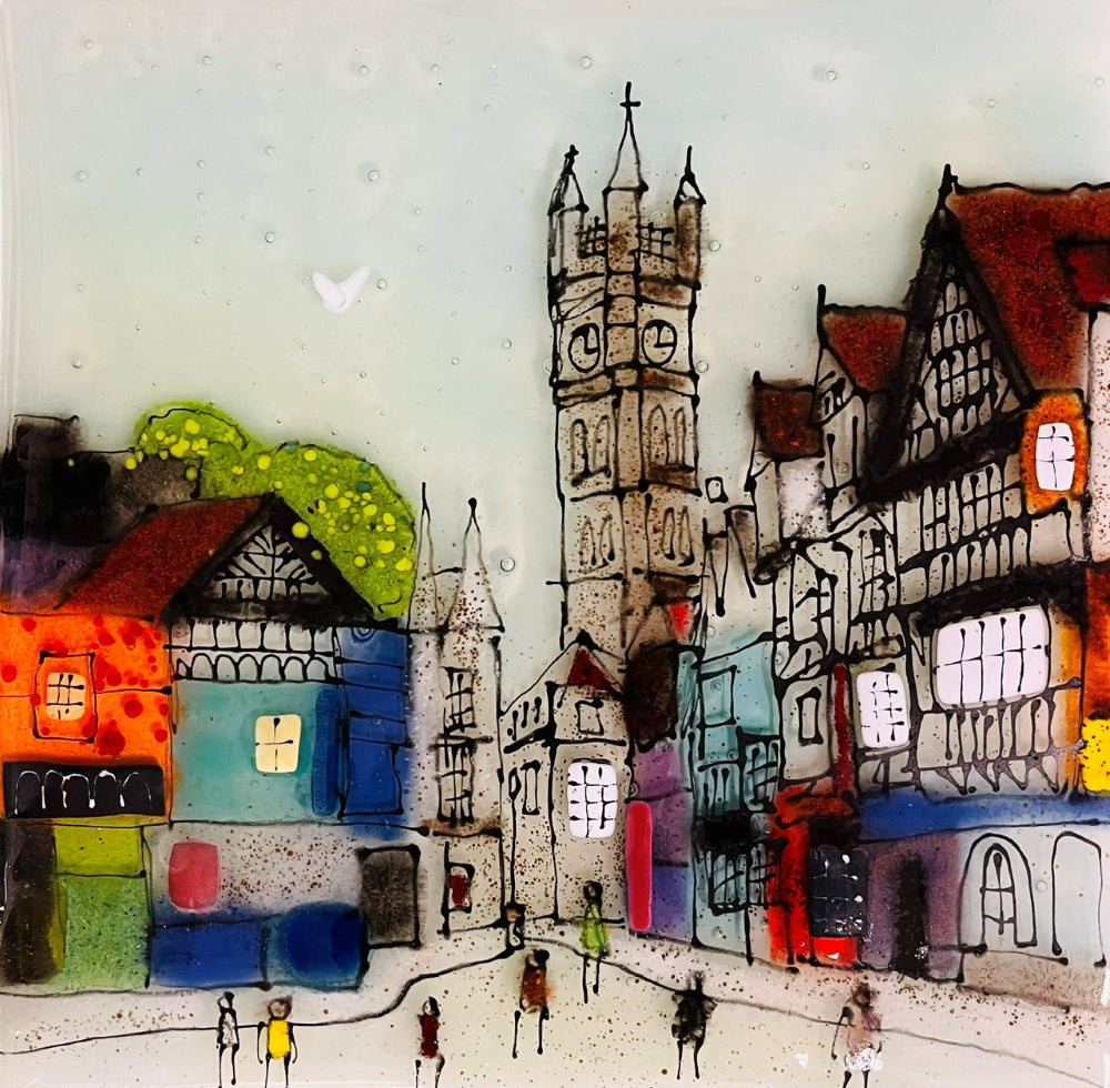 Emma Wood Glass Wall Art - Postcards - Street seen