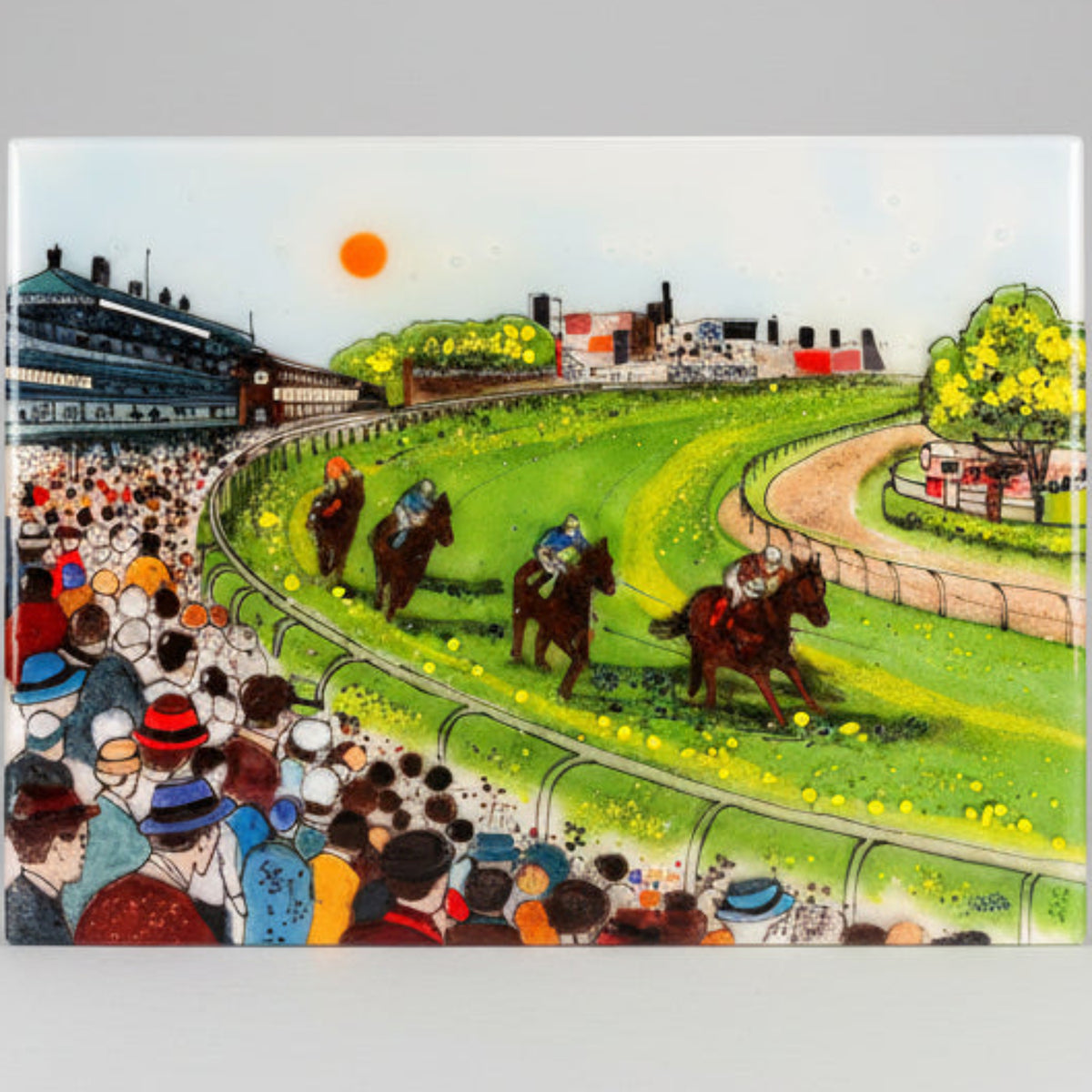Emma Wood Glass Wall Art - Postcards - Day at the Races