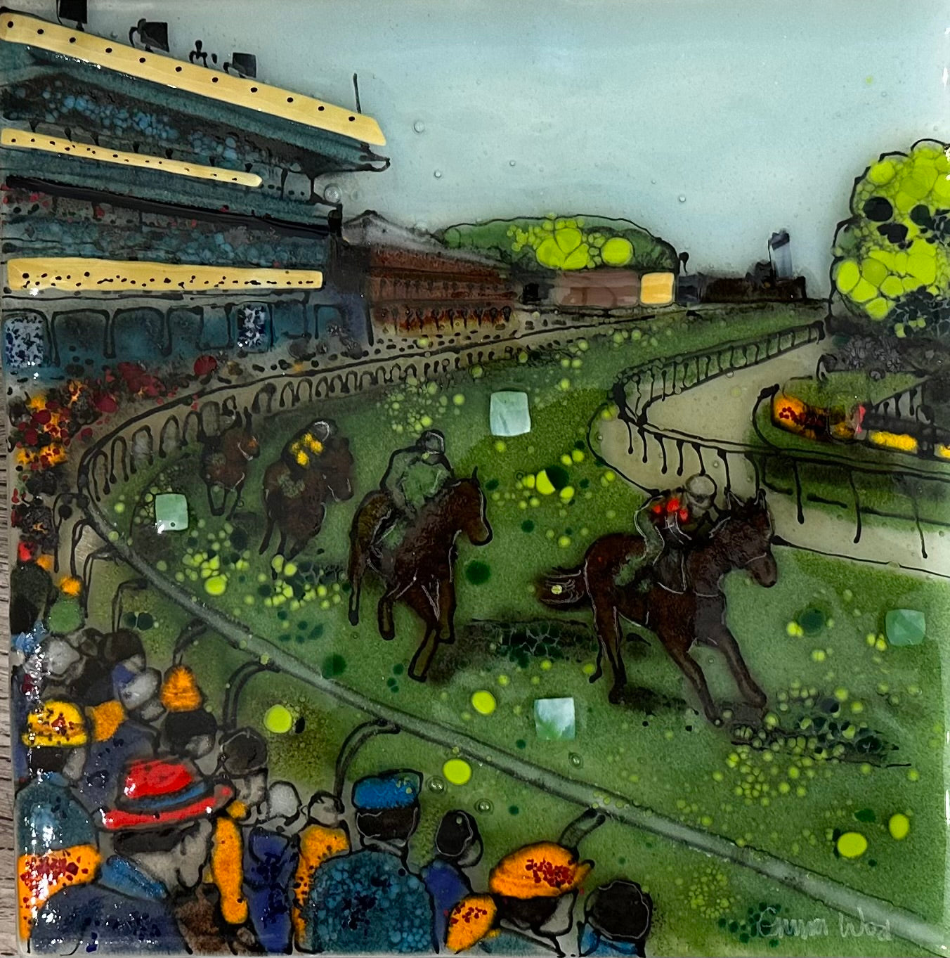 Emma Wood Wall Art - Postcards - Racecourse
