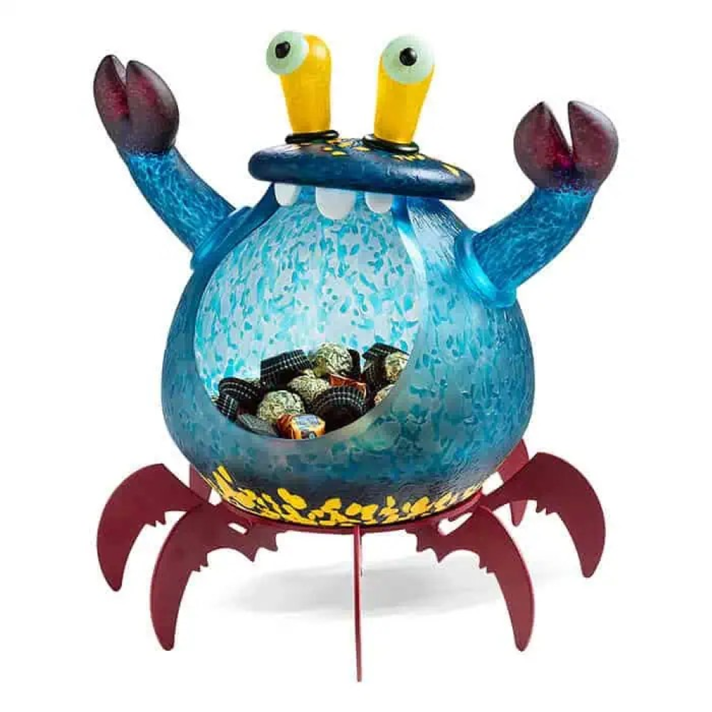 Borowski Glass Chuck Crab bowl - blue