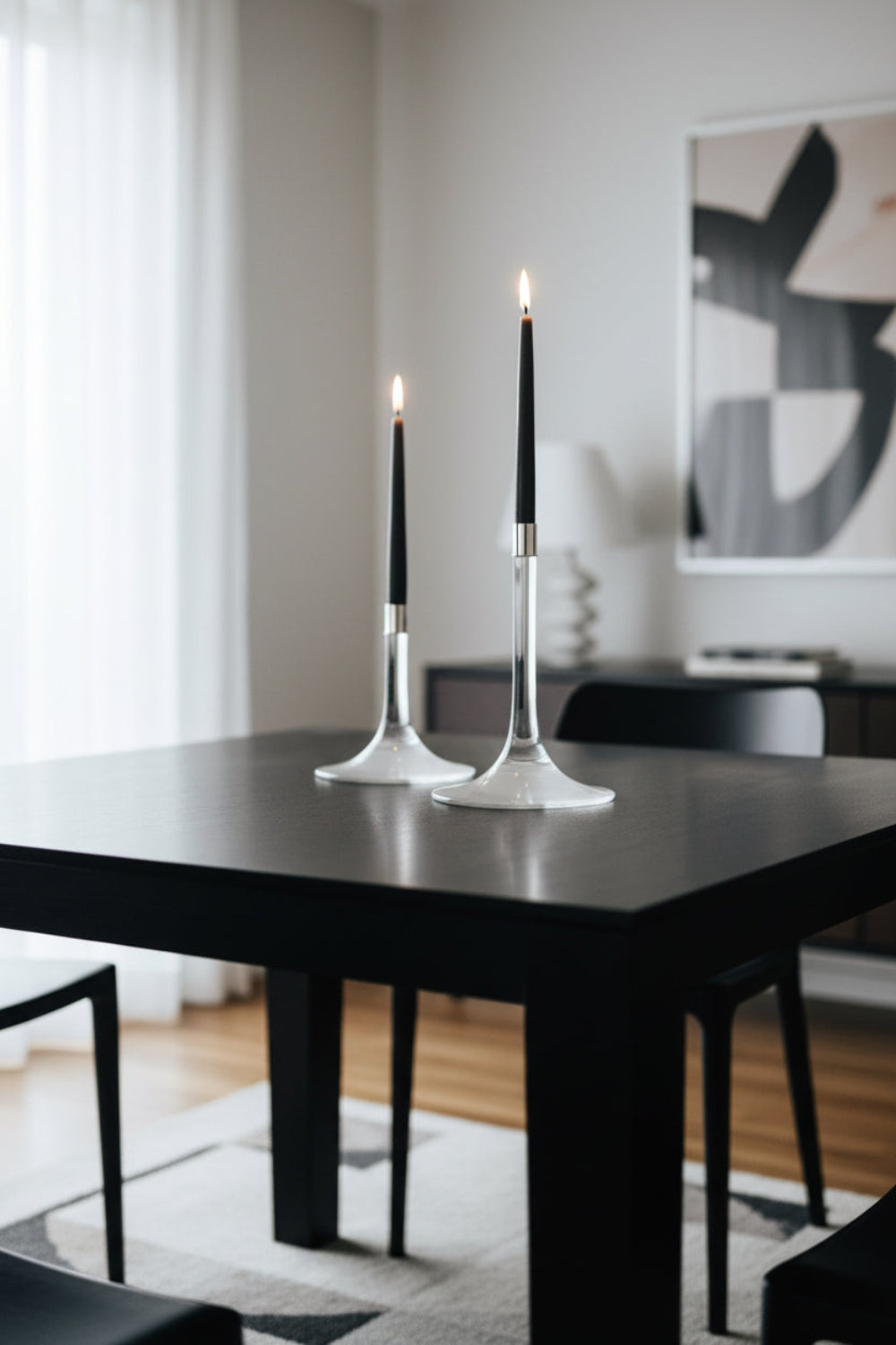 Orrefors Cirrus crystal candleholders