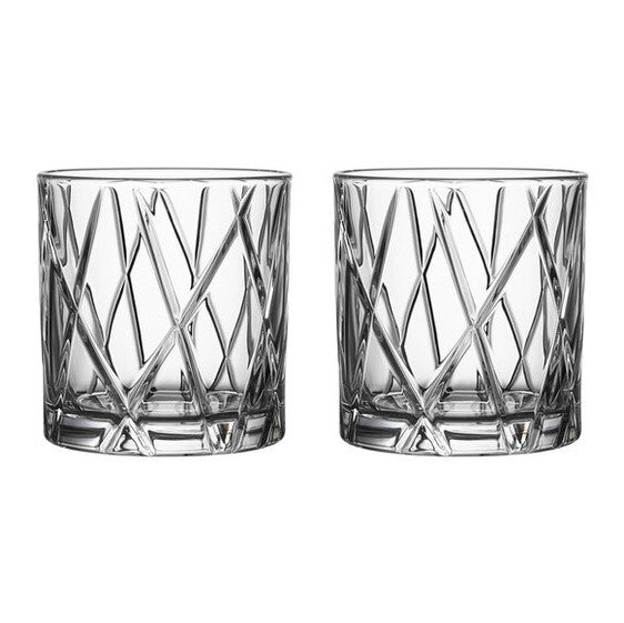 Orrefors Double old Fashion whisky glass set of two