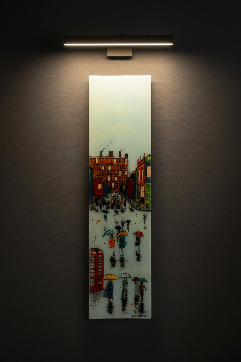 Emma Wood Glass Wall Art - Lowry Street life