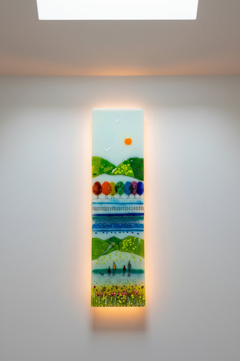 Emma Wood Glass Wall Art - Seascape - On the Walk