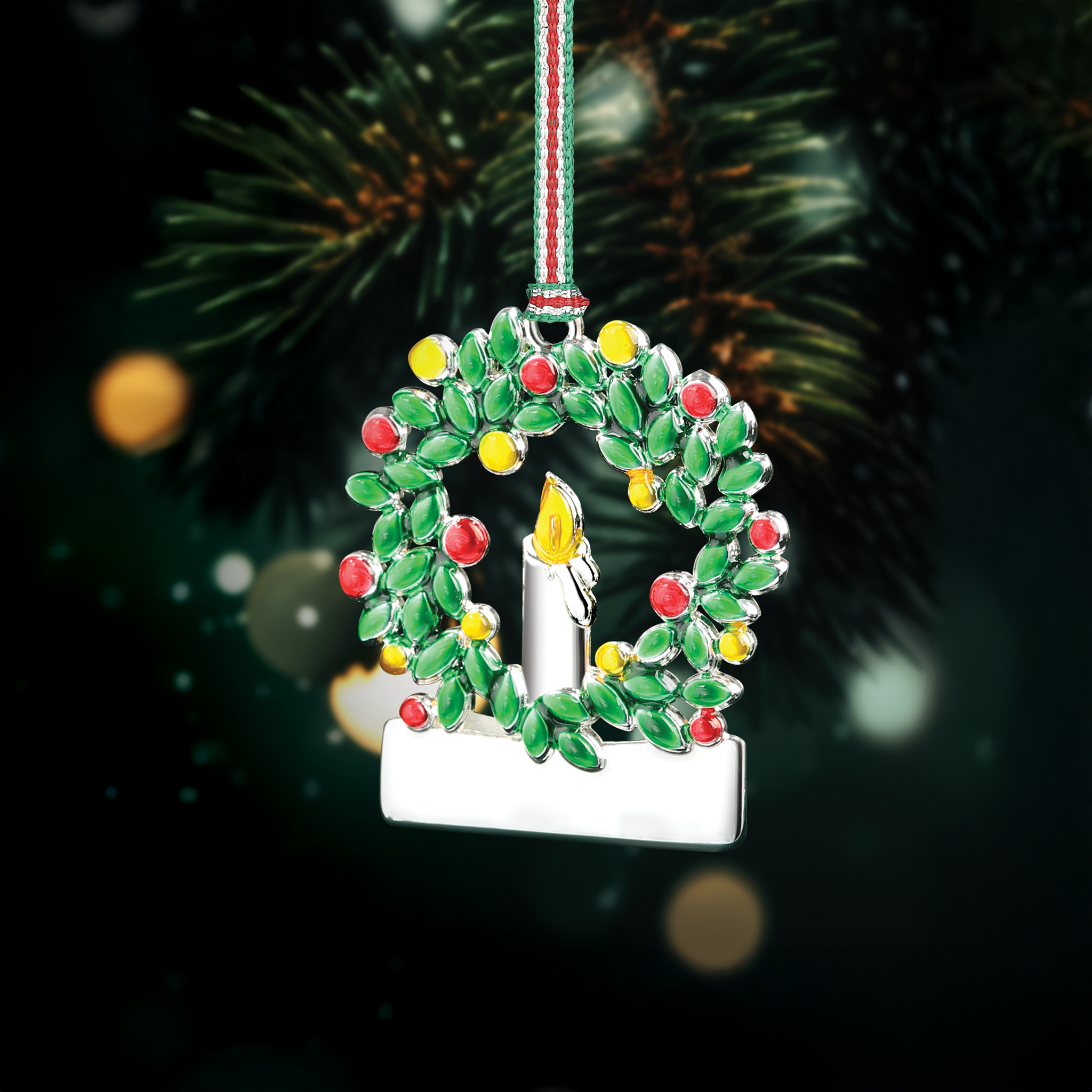 Christmas Wreath with Candle tree decoration - NEW