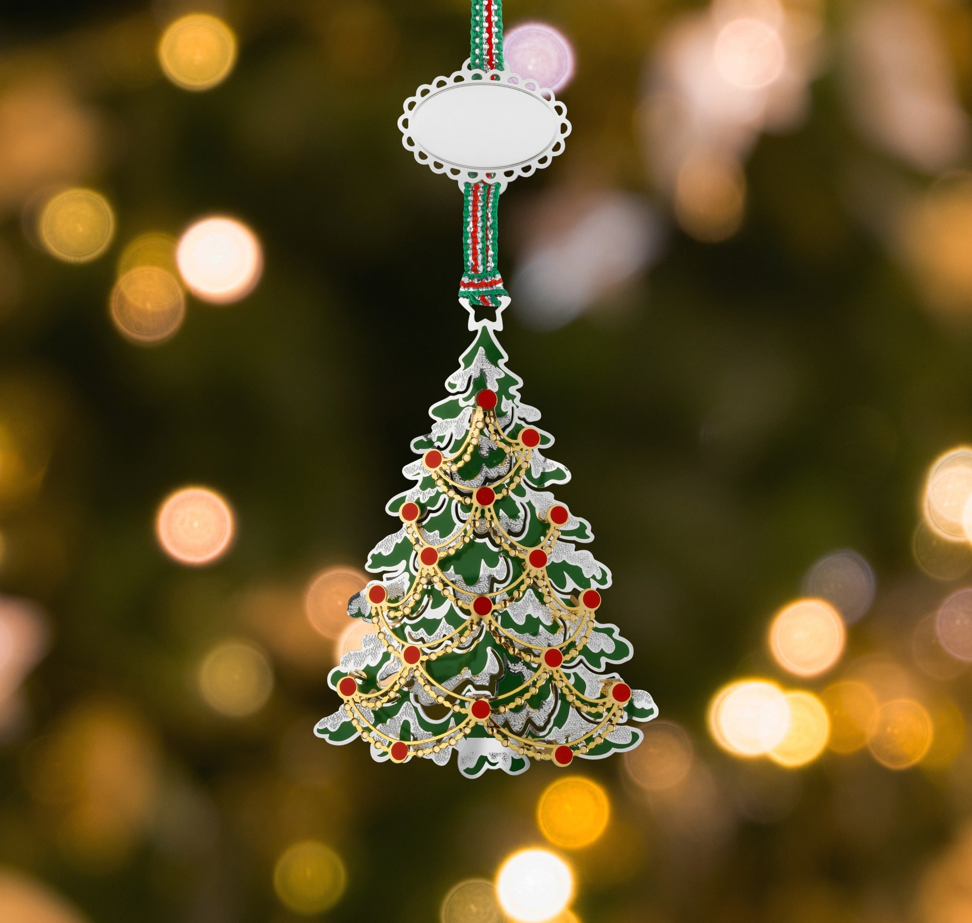 Christmas Gold and Silver-plated Tree Decoration - NEW