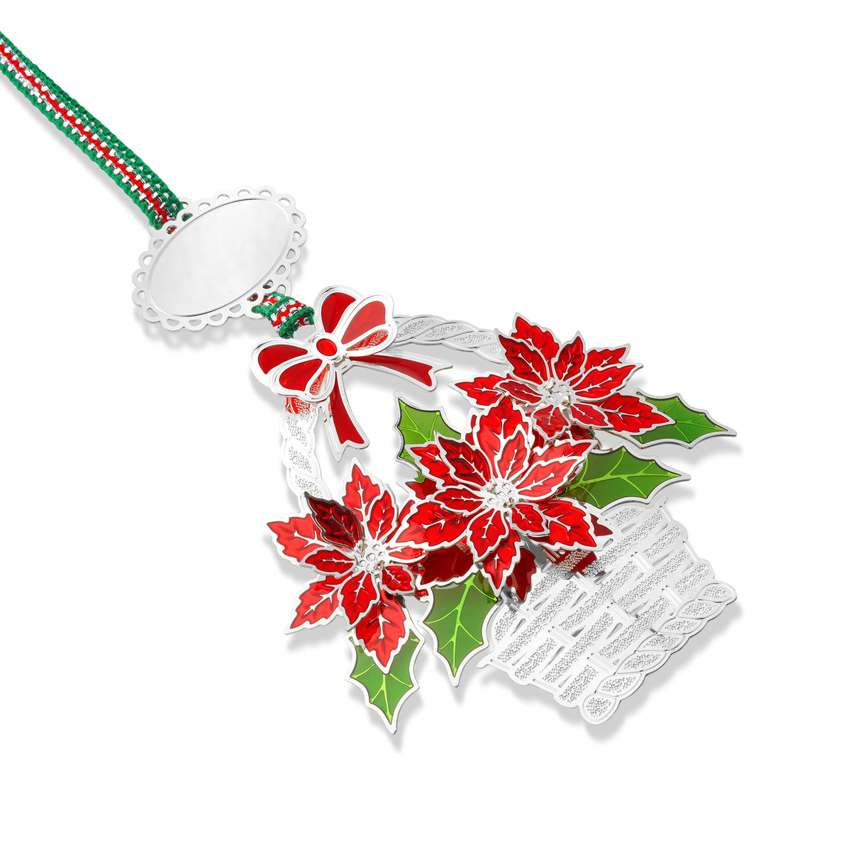 Christmas Poinsettia Basket tree decoration - NEW