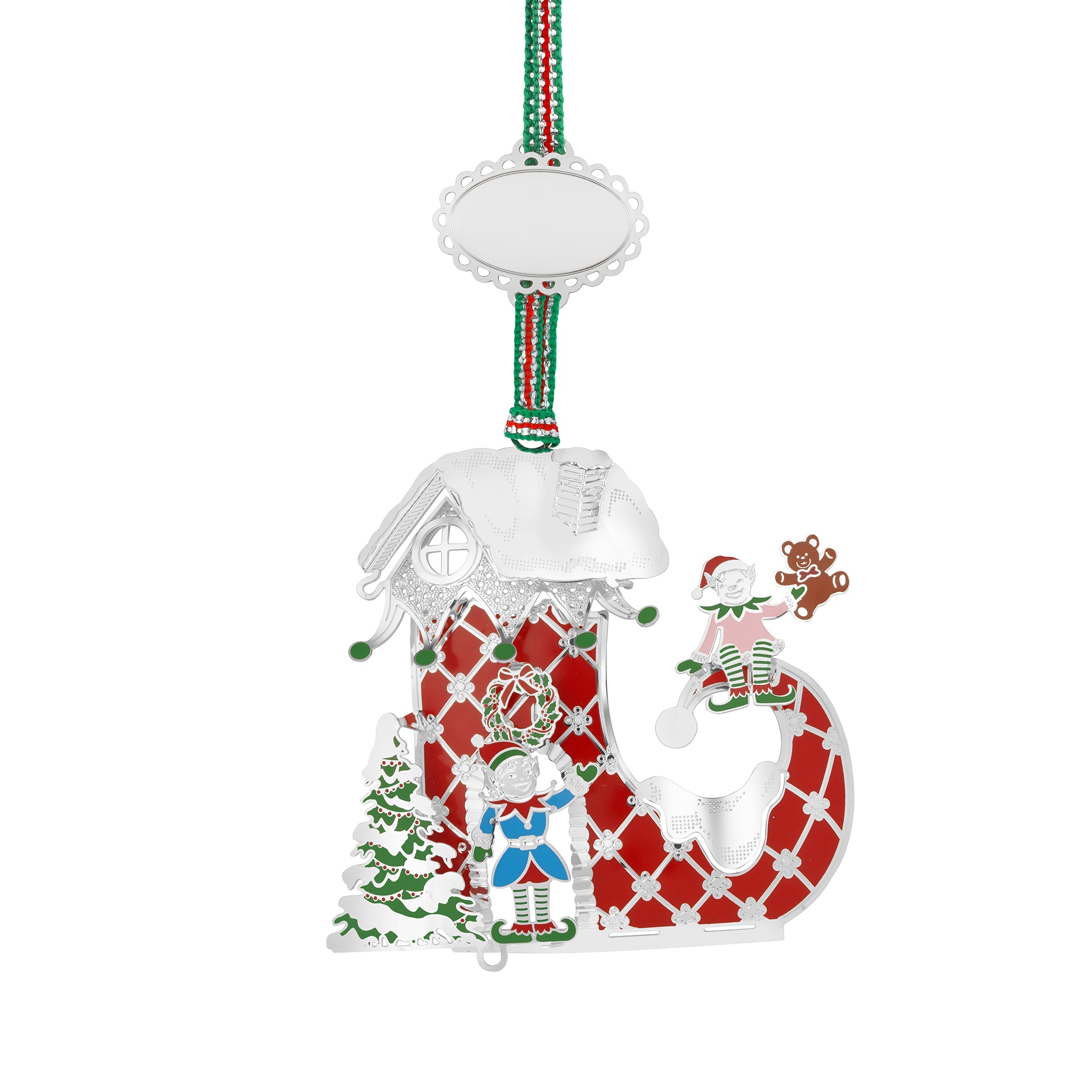 Christmas Red Boot with Elfes Tree decoration - NEW