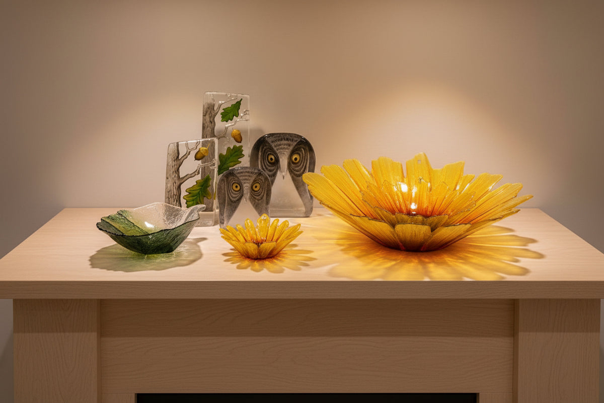 Lifestyle Maleras owls oak and Sunflower dishes