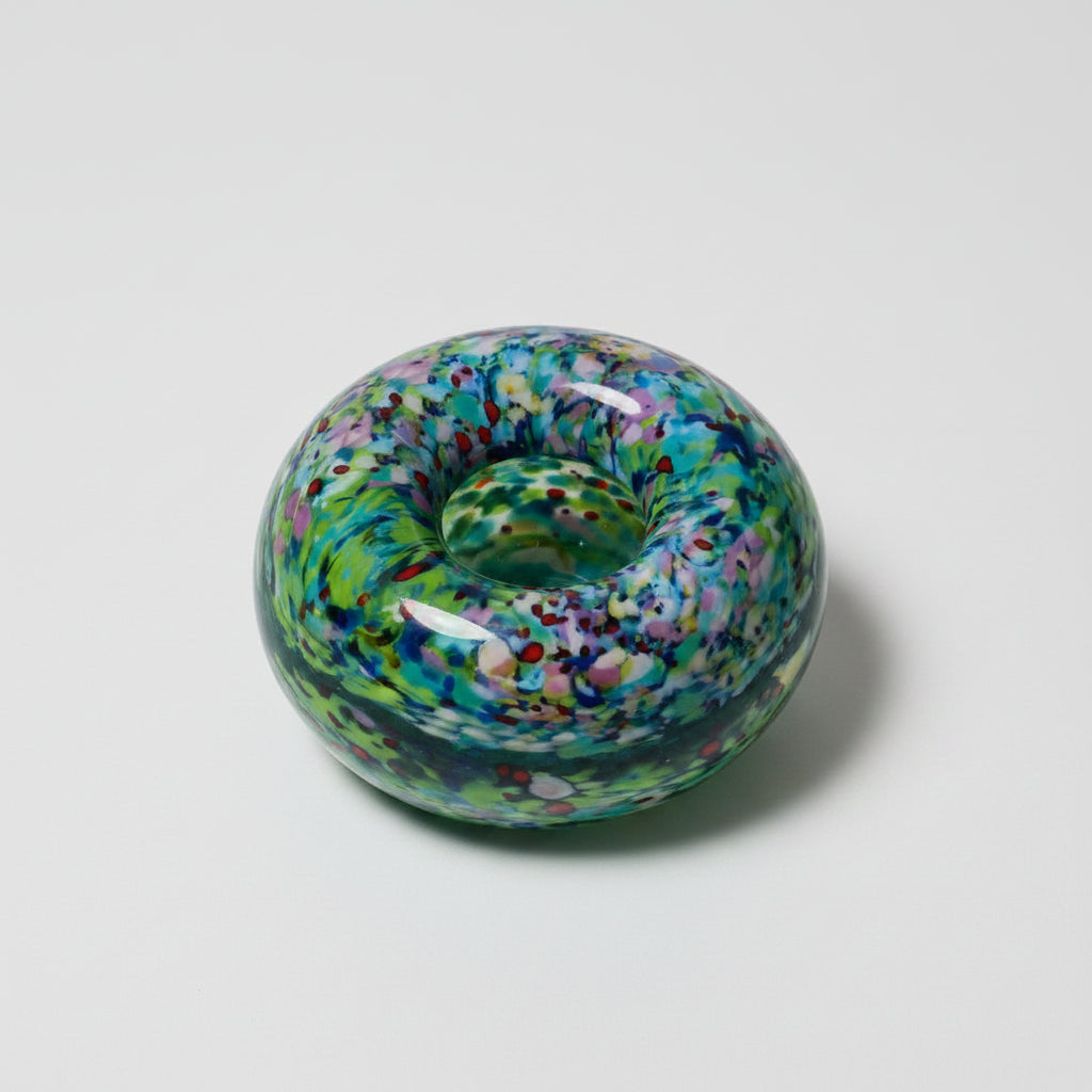 Peter Layton's Monet glass bowl on a white surface