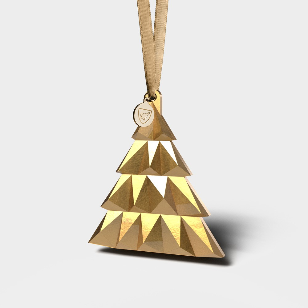 Orrefors Orrefors Annual ornament Pine Tree 2026 21k gold