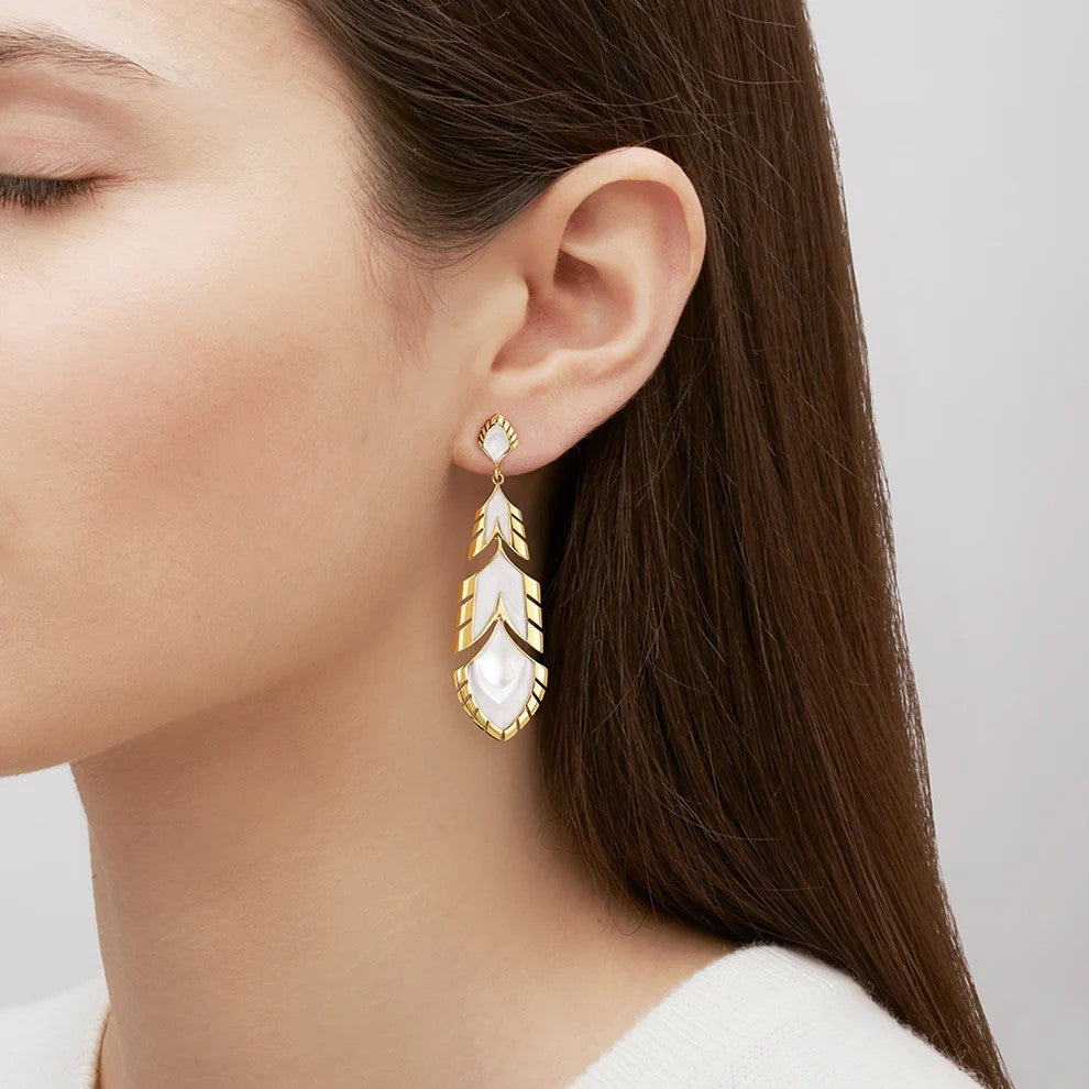 Paon earrings gold