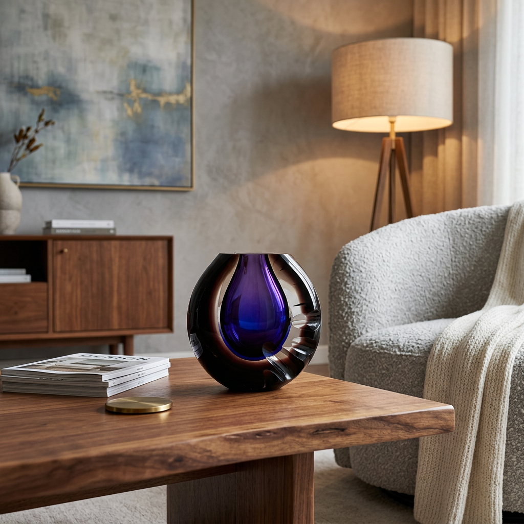 Dune violet blue vase