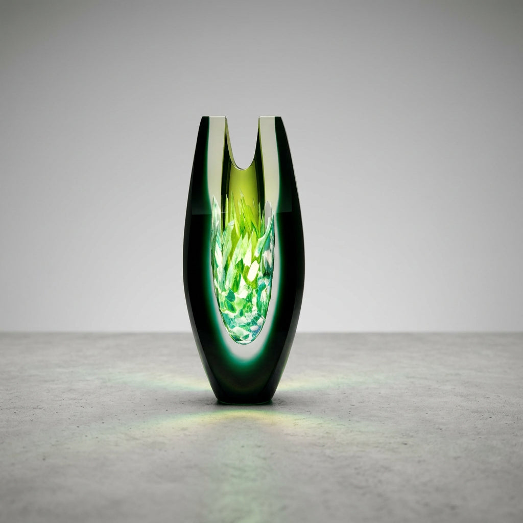avel Havelka Meadow green vase
