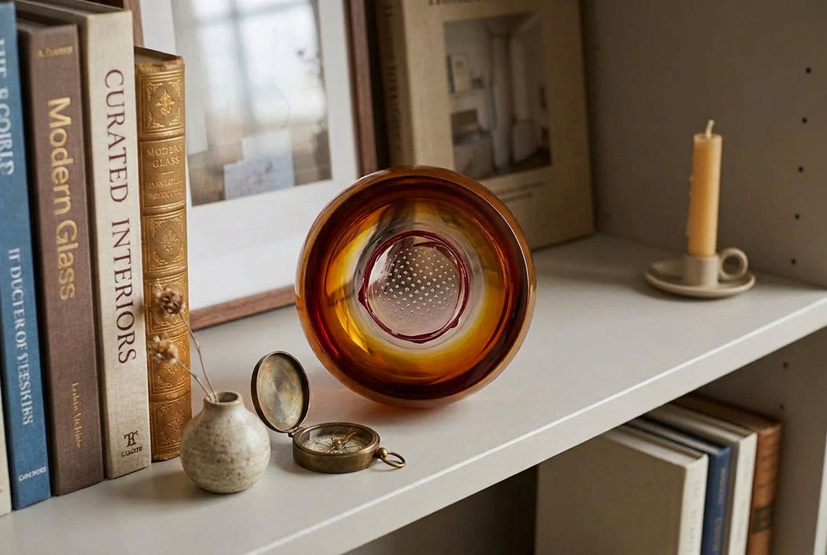 Pavel Havelka Plant amber paperweight