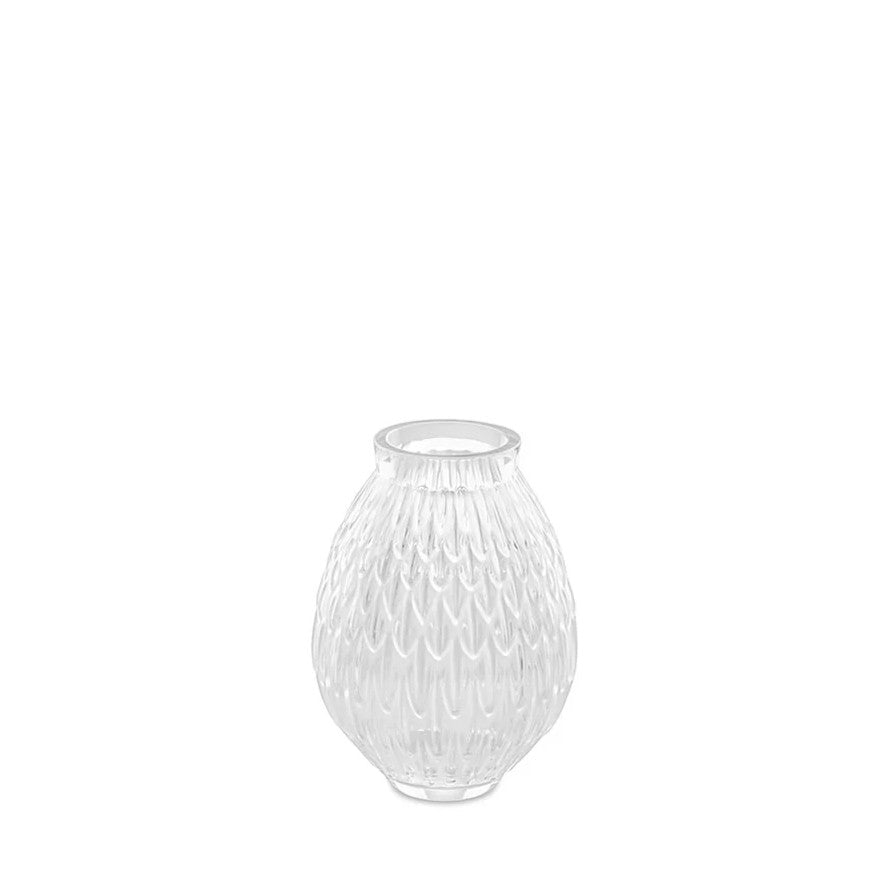 Lalique Plumes Vase - clear