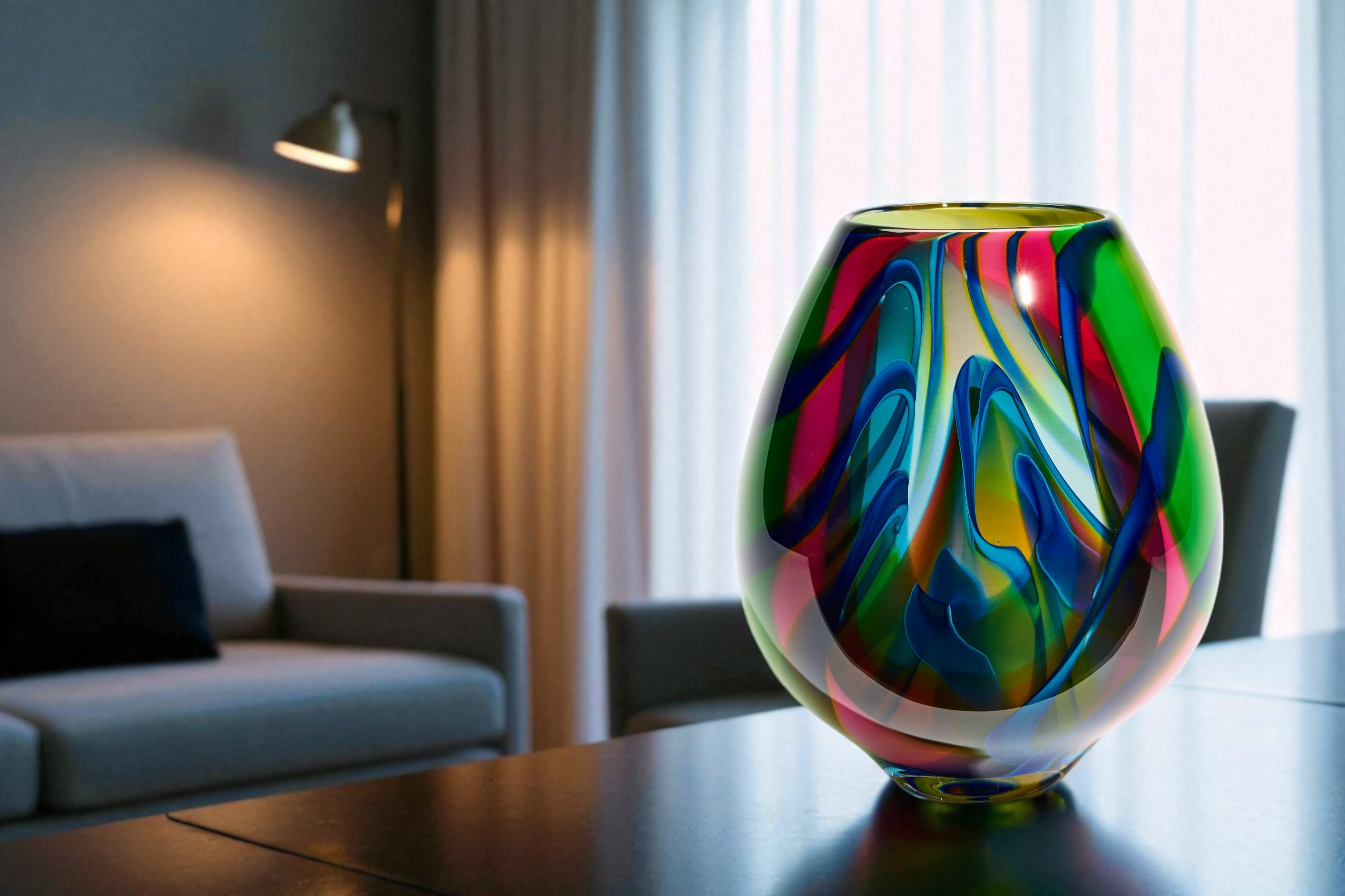 Rainbow Spirale Medium Open Bowl