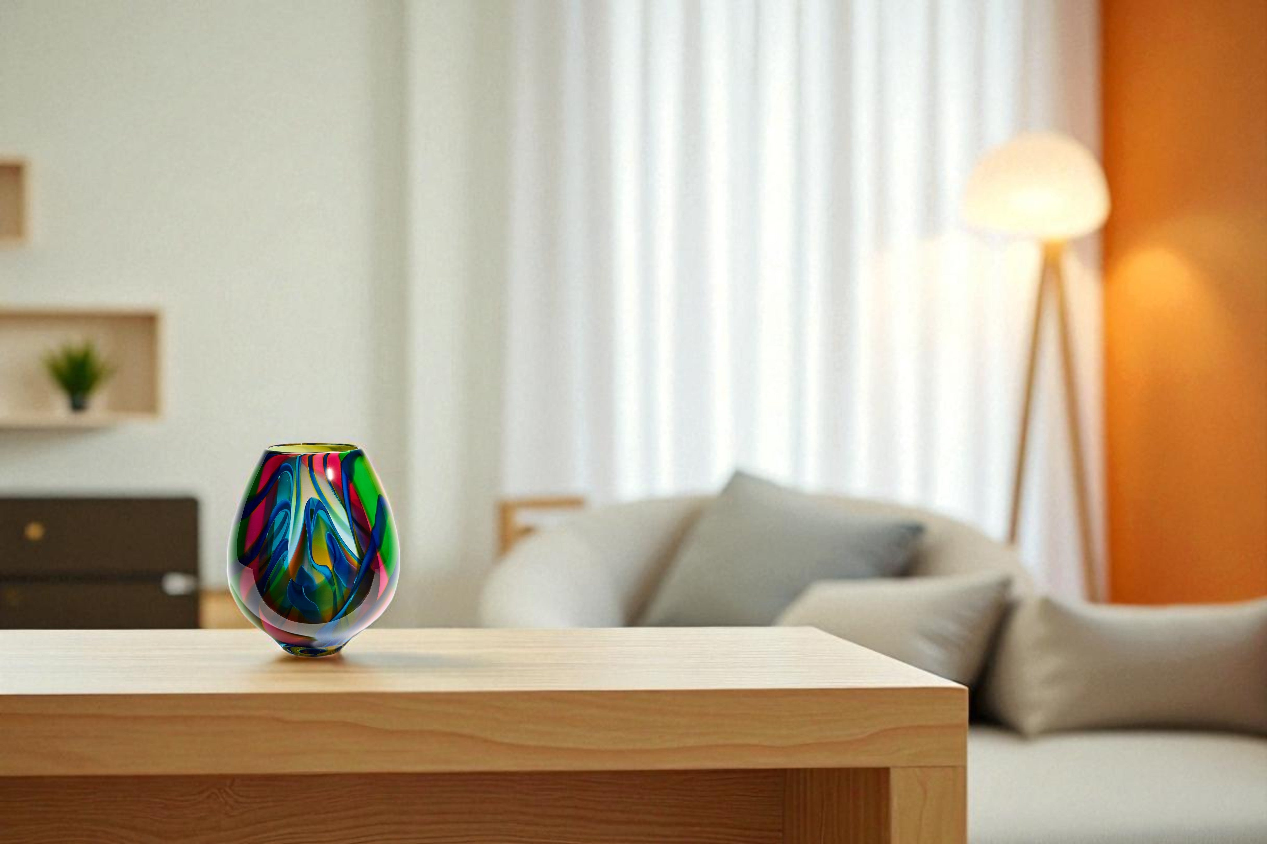 Rainbow Spirale Medium Open Bowl