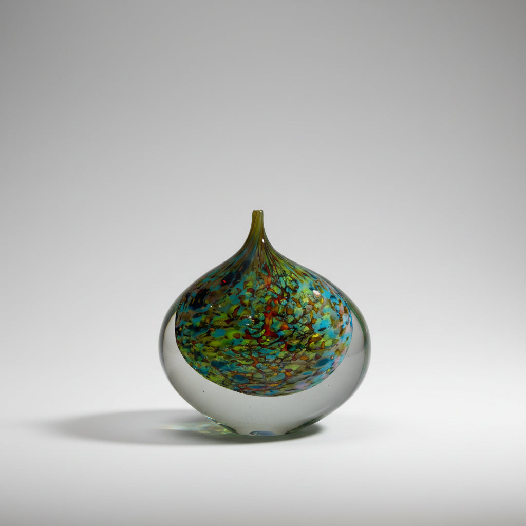 Reef bottle with multicolored pattern on a white background