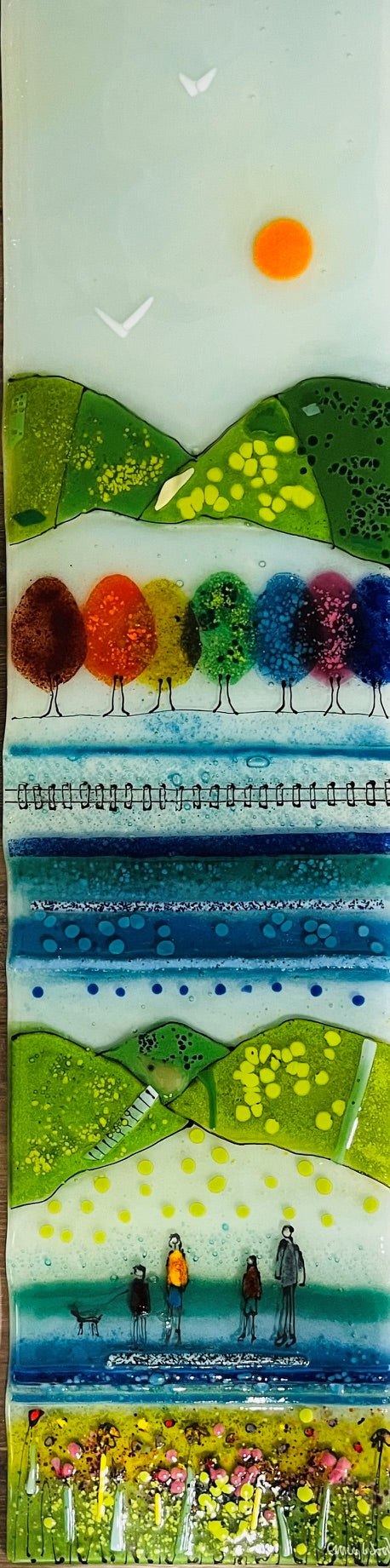 Emma Wood Glass Wall Art - Seascape - On the Walk