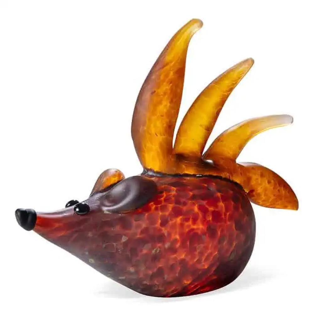 Borowski Glass Spiky amber hedgehog - NEW