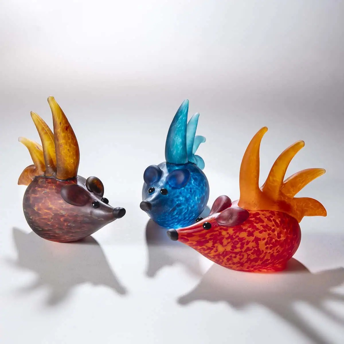 Borowski Glass Spiky amber hedgehog - NEW