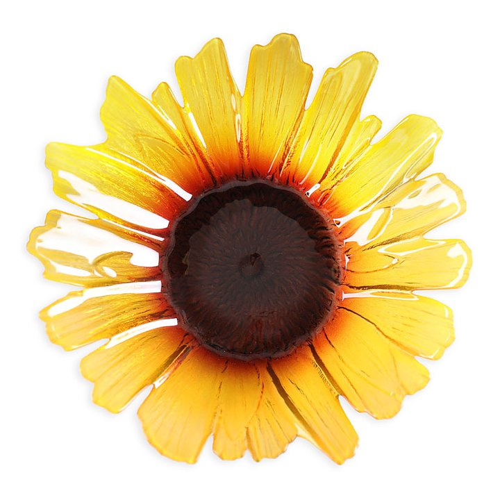 Maleras Sunflower glass bowls large in orange handmade in Sweden