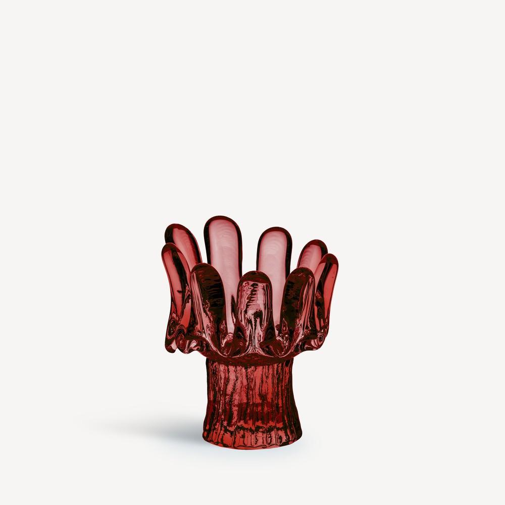 Kosta Boda Sunflower tea light - red mid.