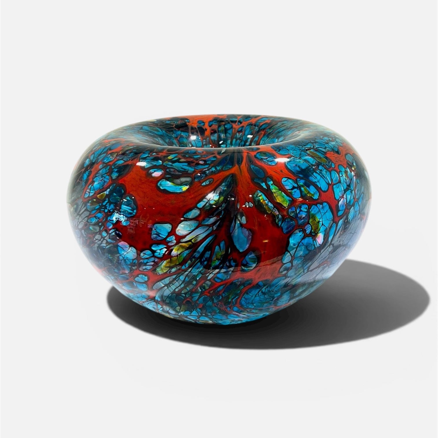 Tim Rawlinson Aqua Roll top bowl - Lg.