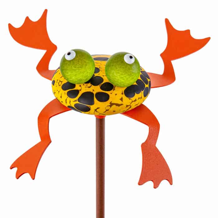 Borowski Hopkins orange glass frog object