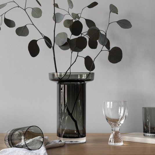 Kosta Boda Limelight Vase Grey Roses