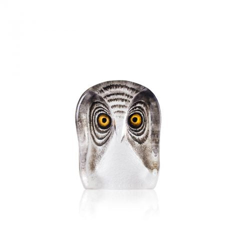 Glass Owl sculpture hand painted sm. art no 34104