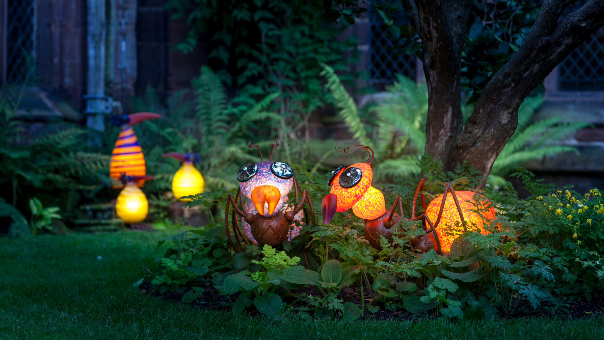 Borowski Glass outdoor lamps