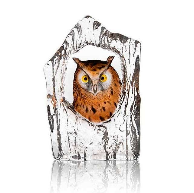 Maleras Eagle Owl crystal bird by Mats Jonasson
