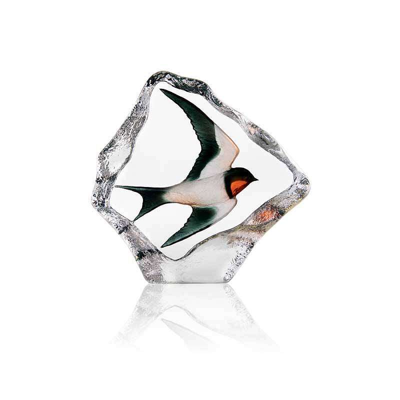 Swallow crystal object by Mats Jonasson for Malears