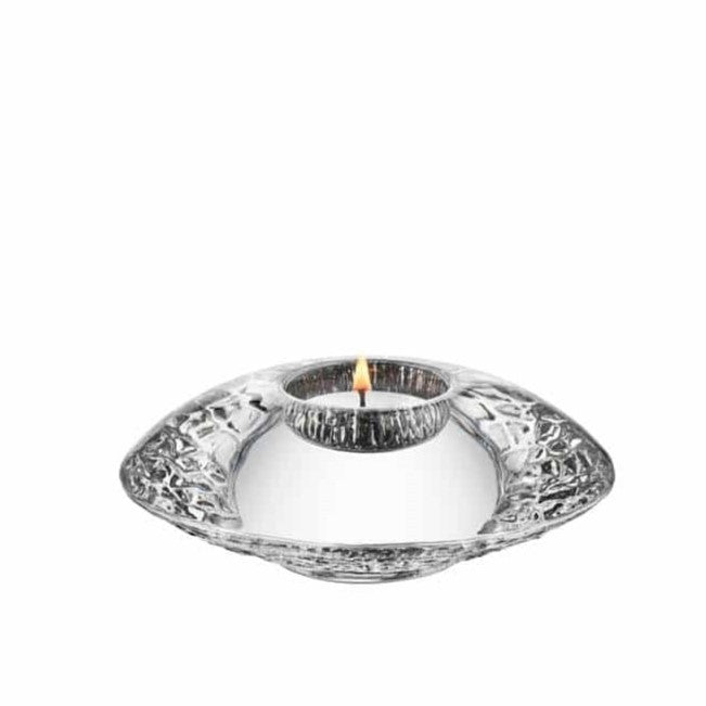 Orrefors Discus Small crystal tea light