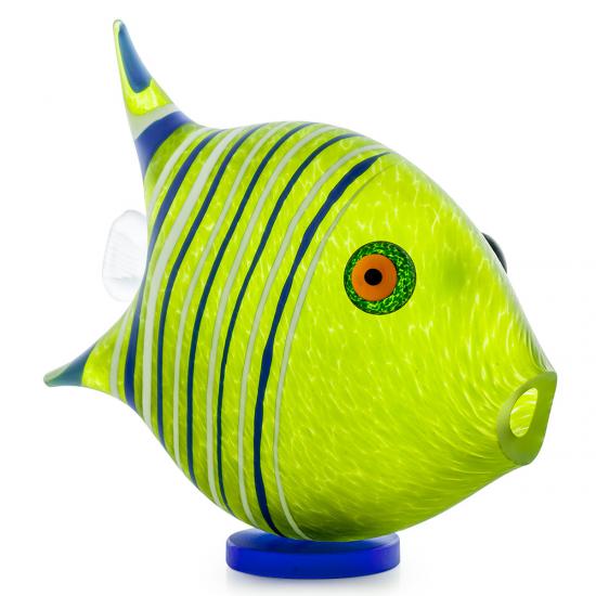 Borowski Angelfish lime glass object