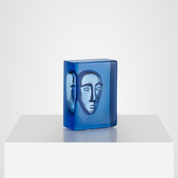 Kosta Boda Azur Man blue glass object