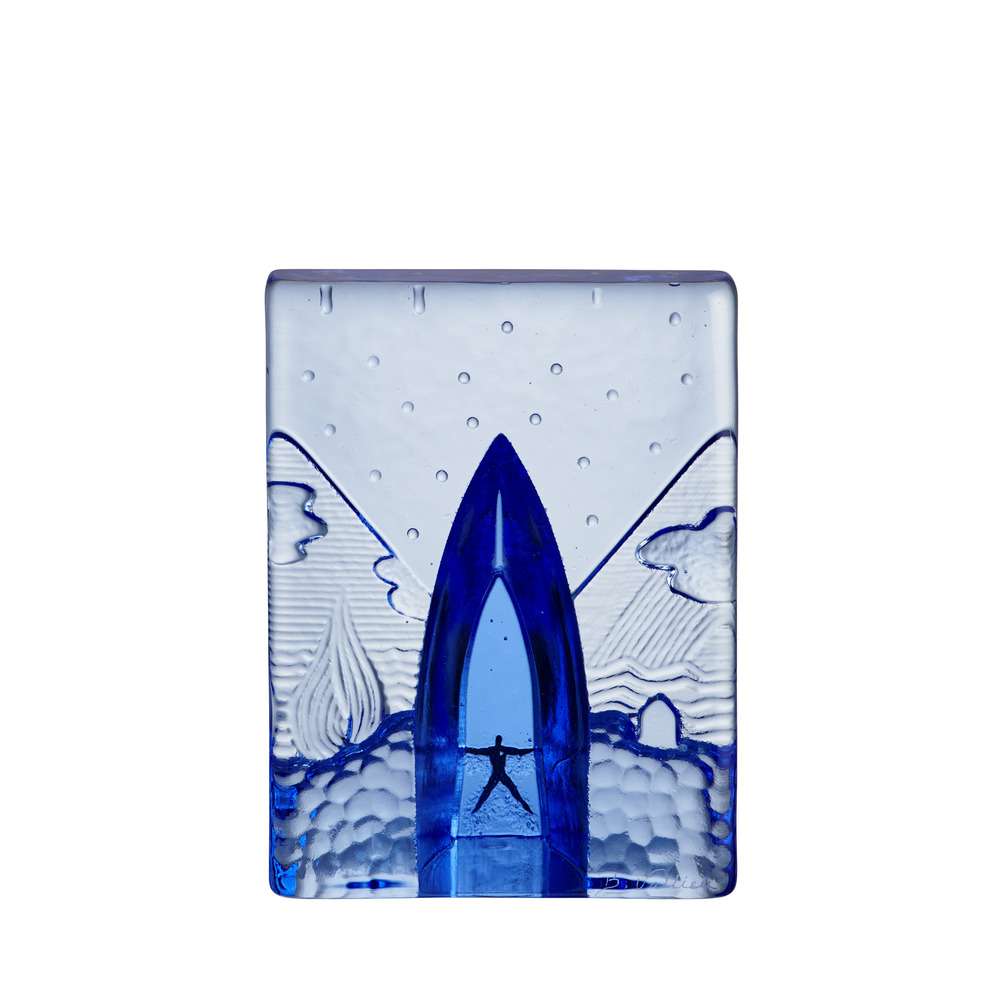 Kosta Boda Blues- Four Elements glass sculpture by Bertil Vallien