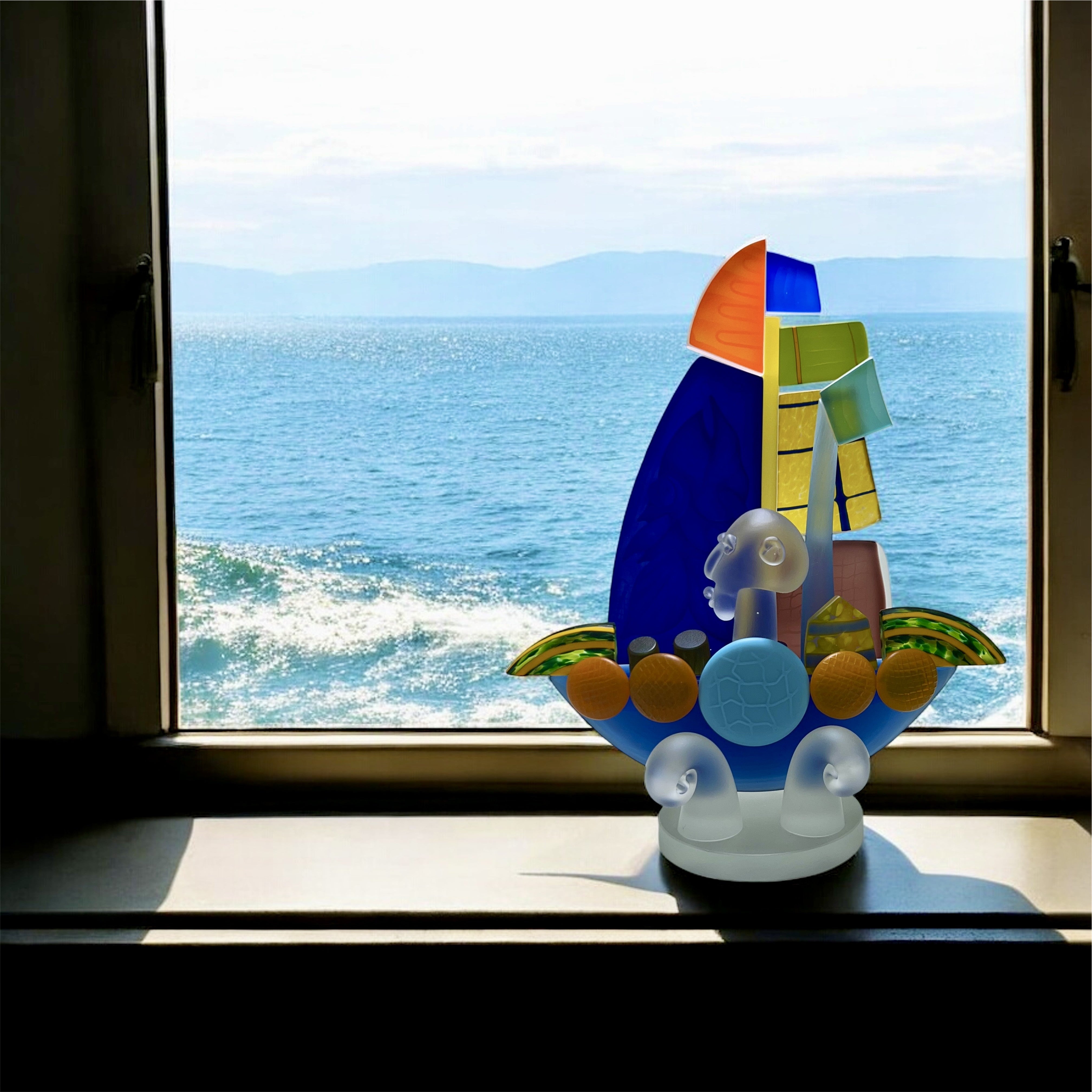 Boat -Sailor blue sm. UN
