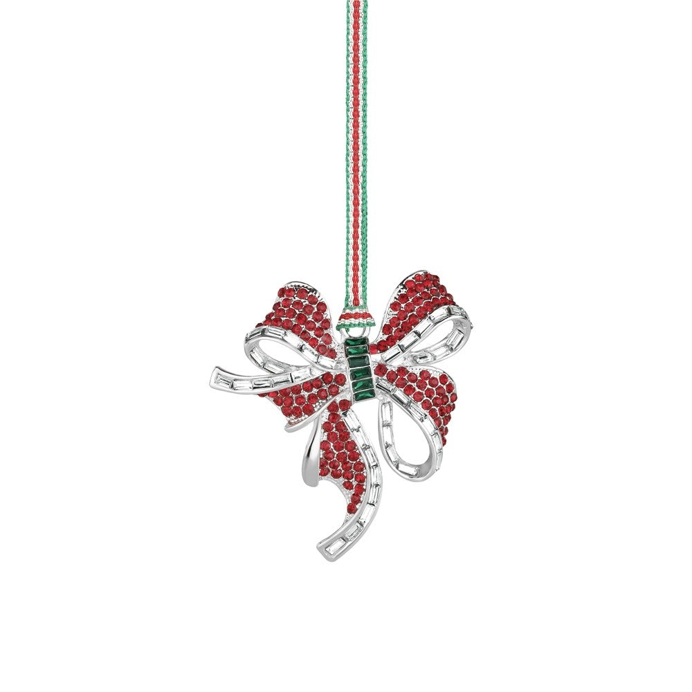 Newbridge Christmas Bow with Red Stones Christmas Tree Decoration