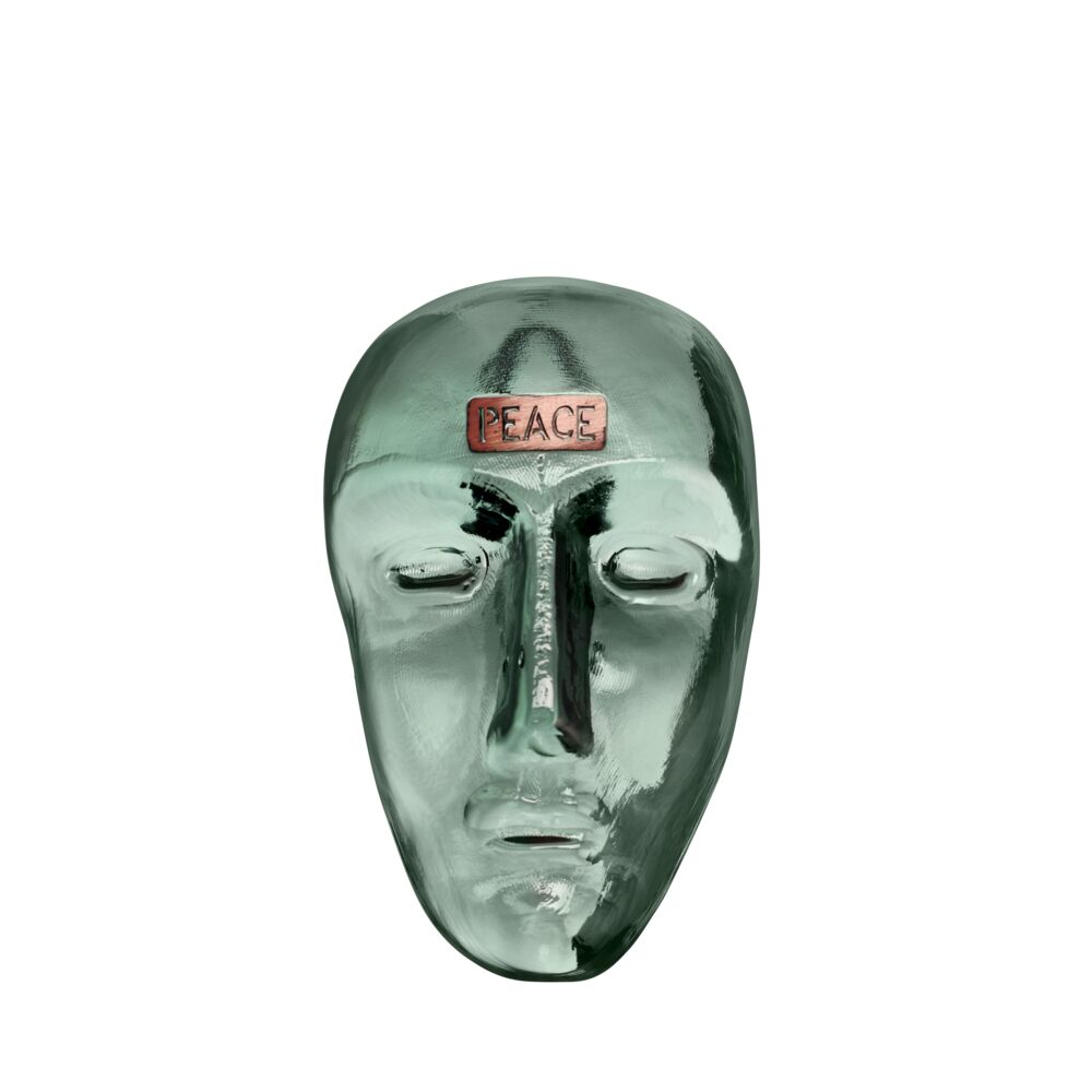 Bertil Vallien Companion - peace glass head sculpture