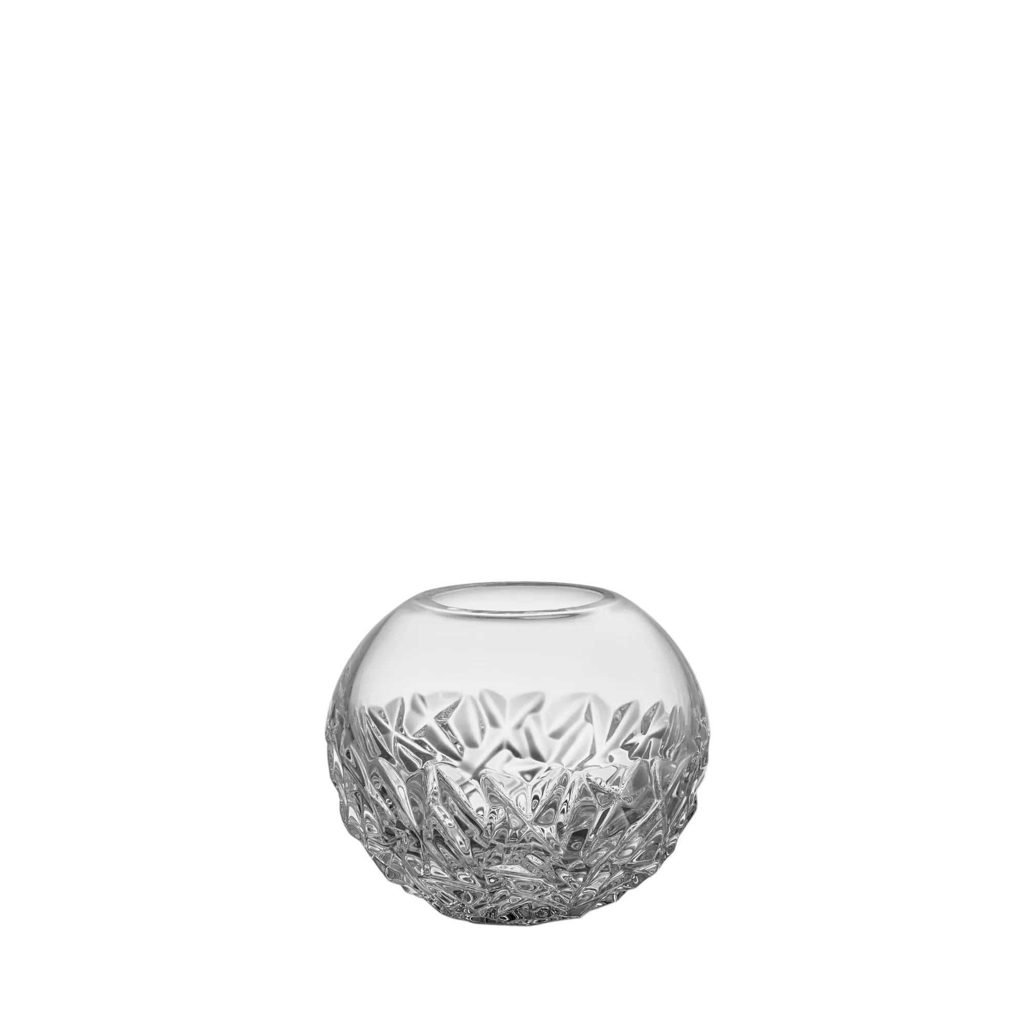 Orrefors Clear glass vase with intricate patterns