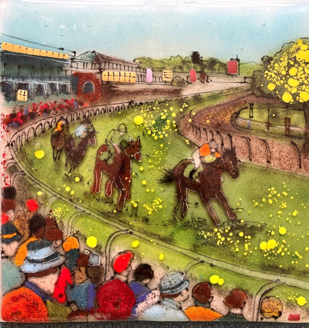 Emma Wood Glass Wall Art - Postcards - Day at the Races
